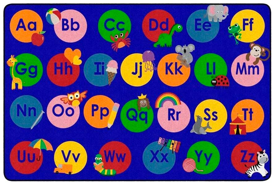 Childcraft ABC Furnishings Learning A-Z Educational Carpet, Rectangle 4002061